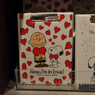 スヌーピーハートクリップボード