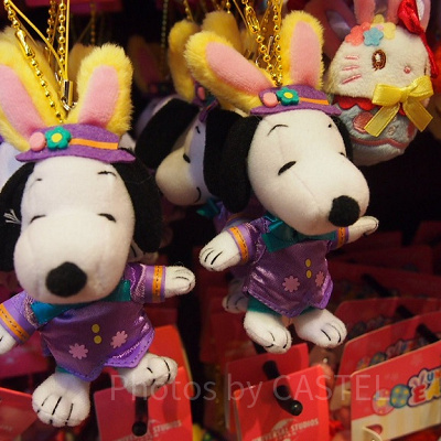 スヌーピーうさ耳ストラップ