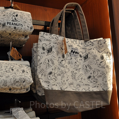 スヌーピー「VINTAGE PEANUTS」モノトーン／トートバッグ