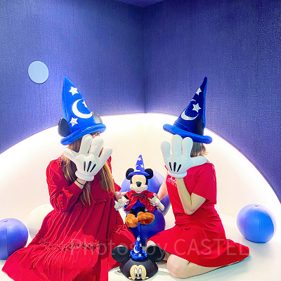 ソーサラーミッキーのファンキャップコーデ