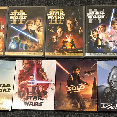 筆者宅のスターウォーズDVDたち