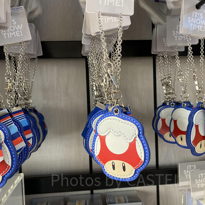 スーパーキノコのミラー付きバッグチャーム／USJクリスマスグッズ 2022