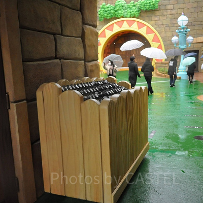 スーパーニンテンドーワールドの傘置き場