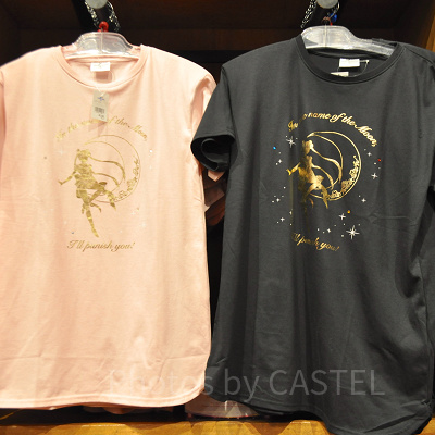 Tシャツ（黒・写真右）（USJ×セーラームーングッズ）