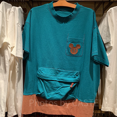 リュック風ポケット付きTシャツ（グリーン）