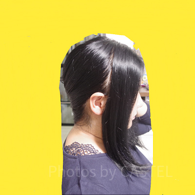 前髪部分をとる
