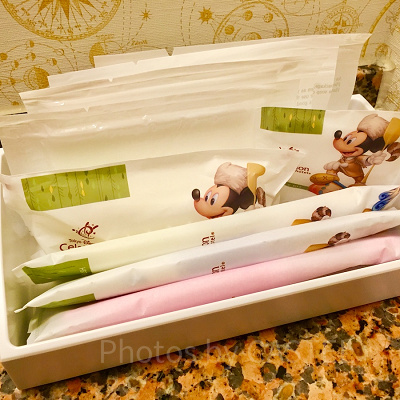 アメニティーにはホテルエントランスと同じミッキーのデザインがほどこされています