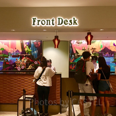 ディズニーシーのロストリバーデルタをイメージした、セレブレーションホテル：ディスカバーのフロント