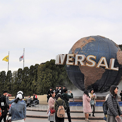 USJのエントランスにある地球儀