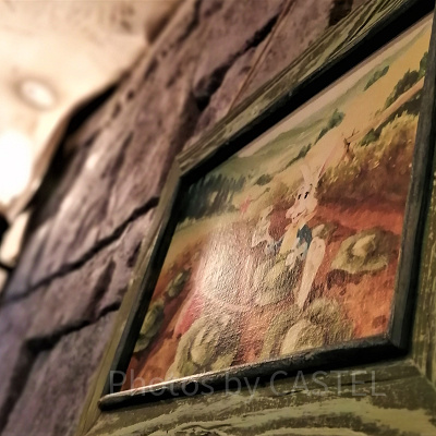 グランマ・サラのキッチンにある「うさぎどん」の絵