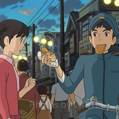 映画「コクリコ坂から」でコロッケを食べるシーン