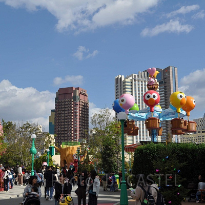 多くのゲストで賑わうセサミストリートエリア