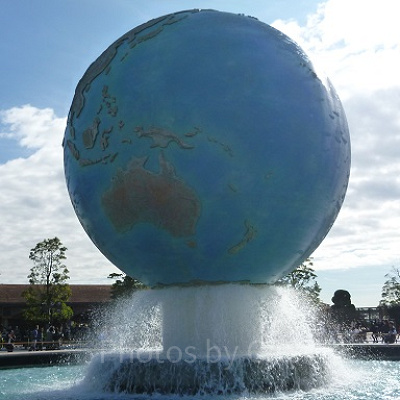 ディズニーシーのエントランスから見える風景