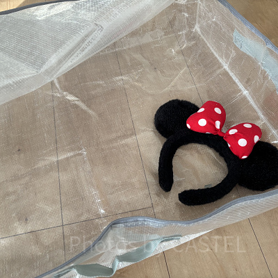 スリーコインズフタ付きクリアワイドボックス