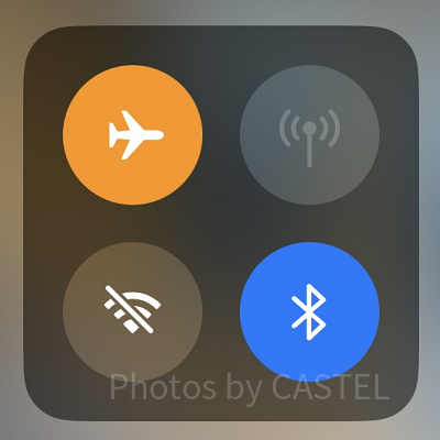機内モードをON！