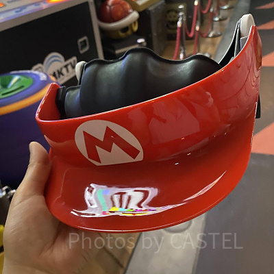ユニバのパワーアップバンド：マリオカートの帽子型ゴーグル