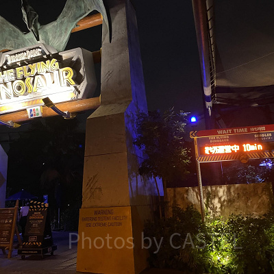 ユニバの「貸切ナイト」フライングダイナソー