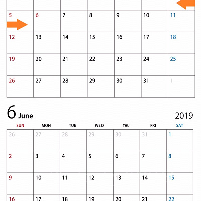 【USJ年間パスライト】2019年5-6月除外日カレンダー