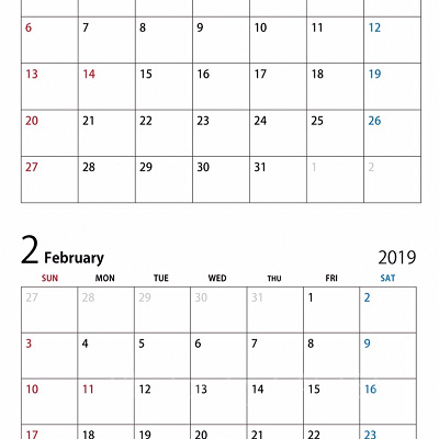 【USJ年間パスライト】2019年1-2月除外日カレンダー