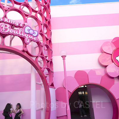 USJコインロッカー：ハローキティのリボンブティック横