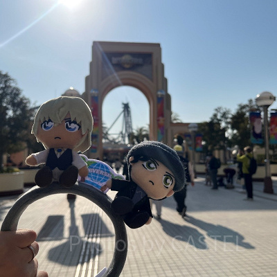 USJのゲートと名探偵コナンカチューシャ（安室＆赤井）