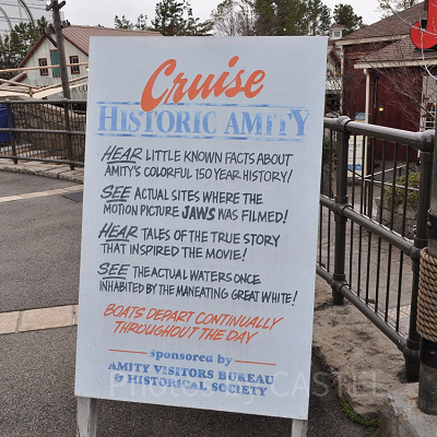 USJジョーズ／アミティの看板