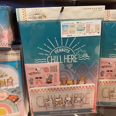 USJスヌーピー夏グッズ/クリアファイルセット