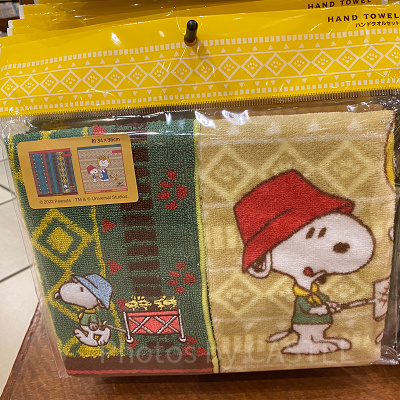 ハンドタオルセット／USJスヌーピーグッズ「Let's enjoy outside!」