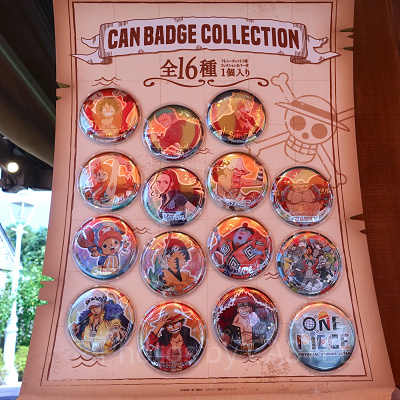 USJ×ワンピースコラボグッズ：缶バッジ（ランダムで1種類）