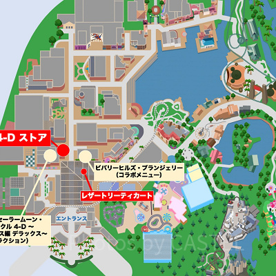 USJ×セーラームーングッズ販売場所地図