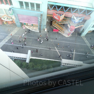 客室からのユニバーサルシティウォークの眺め