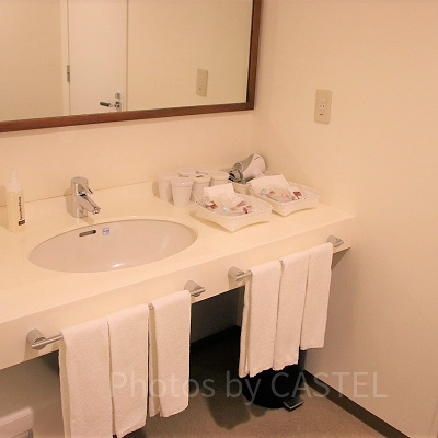 テラスの洗面台