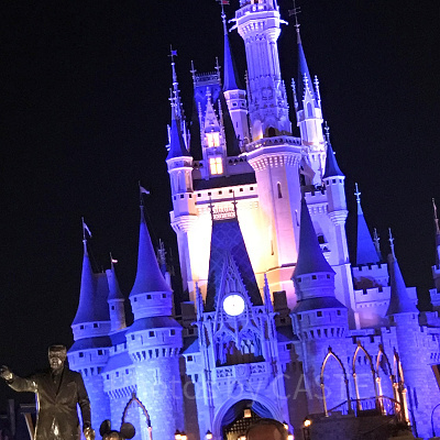 WDW夜のシンデレラ城