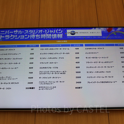 ホテルにいてもアトラクション待ち時間がわかる！