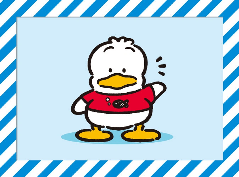 サンリオキャラクター イラスト付きサイン あひるのペックル 伊藤康二