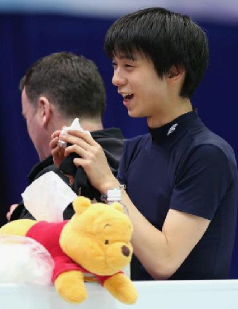 羽生結弦選手とプーさん】平昌オリンピック金メダル後プーさんの