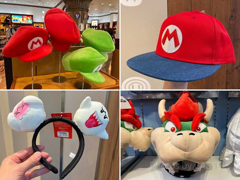 【2026】ユニバのマリオキャラクター被り物70点まとめ！カチューシャ、ぬいぐるみハット、帽子の種類と値段