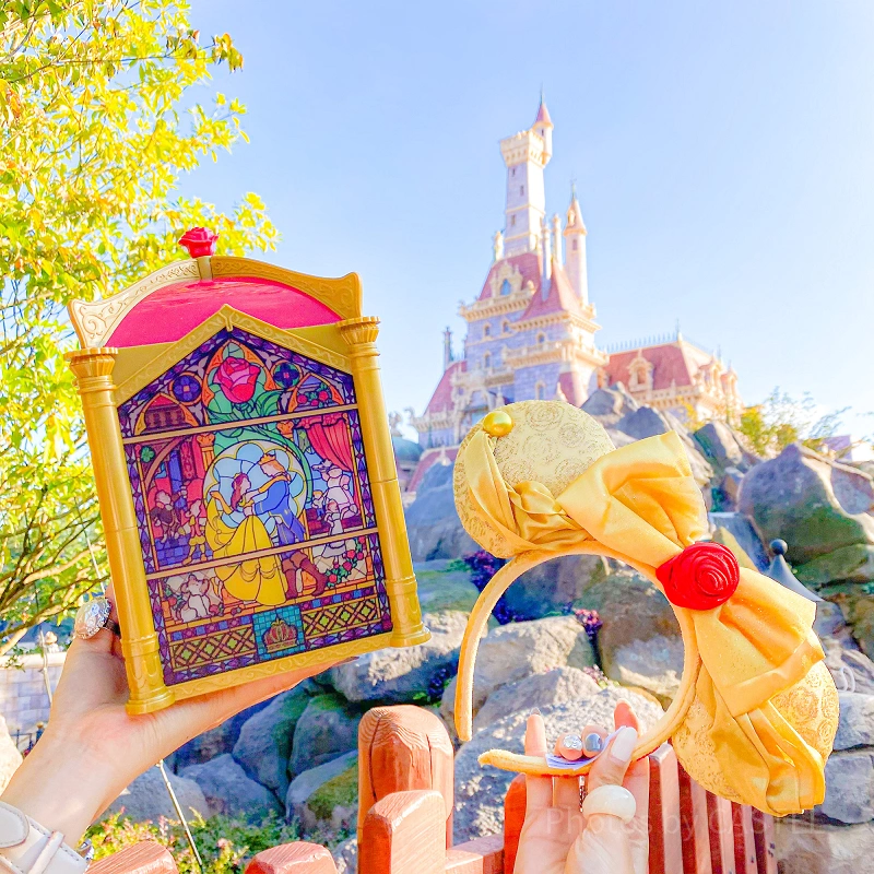 東京ディズニーリゾート★ミッキー★ミニー★ベイマックス★美女と野獣　ベル★巾着② ディズニー新エリア】美女と野獣、ベイマックス 、ミニーマウス