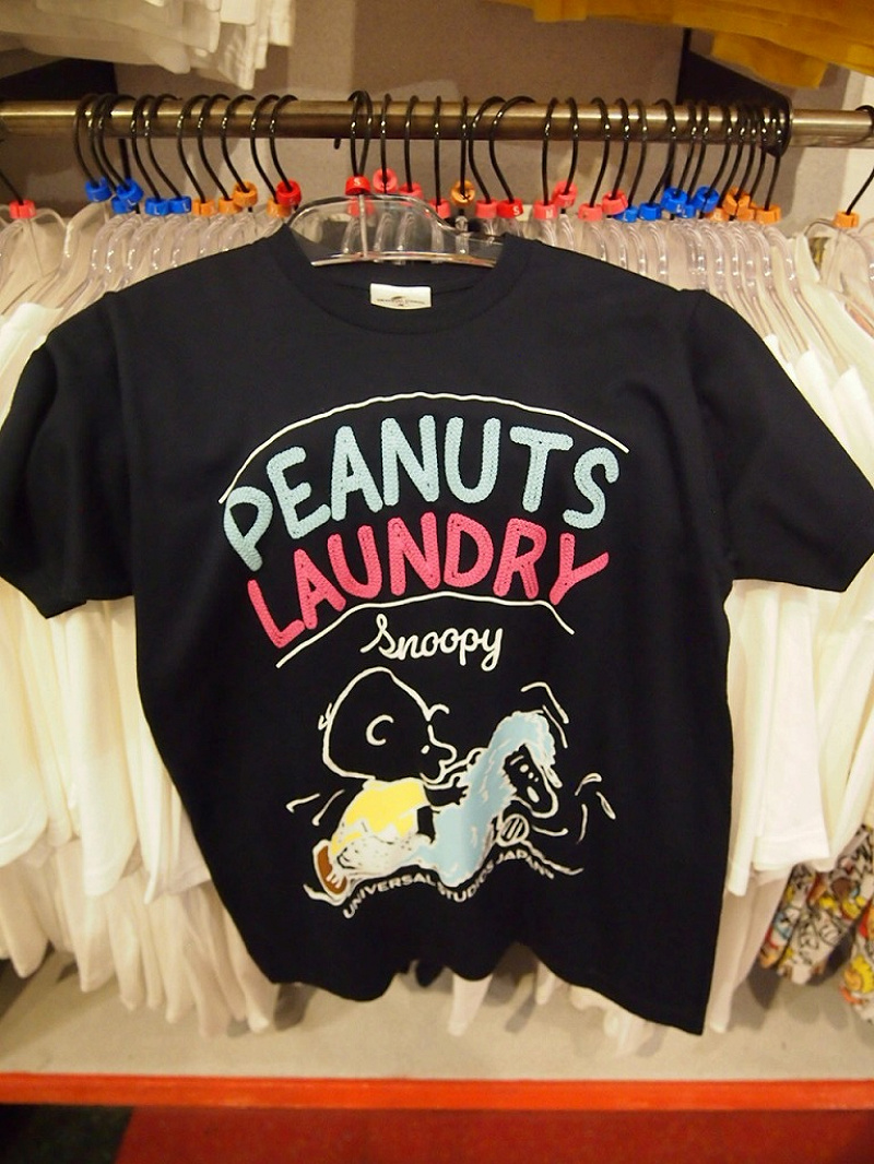 PEANUTS LAUNDRY（ピーナッツ・ランドリー）Tシャツ／黒 キャステル CASTEL ディズニー情報