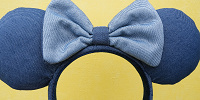 ミニーデニムカチューシャ：リボン| キャステル | CASTEL ディズニー情報