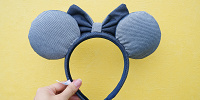 ミニーデニムカチューシャ：裏側| キャステル | CASTEL ディズニー情報