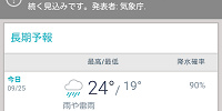 AccuWeatherのアプリ画面| キャステル | CASTEL ディズニー情報