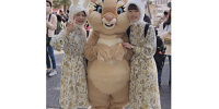 花柄マキシワンピ×うさぎのかぶりものコーデ| キャステル | CASTEL ディズニー情報