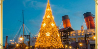 ディズニーシーのクリスマスツリー（夜）| キャステル | CASTEL ディズニー情報