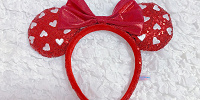 スパンコールハートカチューシャ　レッド| キャステル | CASTEL ディズニー情報