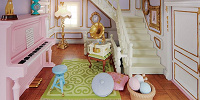 ディズニードールハウス『おしゃれキャット』の部屋| キャステル | CASTEL ディズニー情報