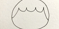 シンデレラ書き方②前髪のふわふわ３つ描き、顔の横へ繋ぐ| キャステル | CASTEL ディズニー情報