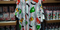 総柄✕ピンクストライプ柄ビッグTシャツ| キャステル | CASTEL ディズニー情報