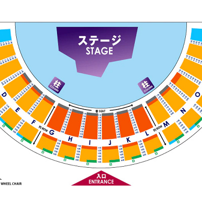 ワンピース・プレミアショー2022：チケット別座席図