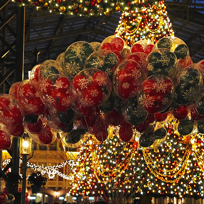 クリスマスの風船